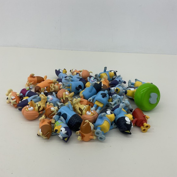 Large Mixed LOT Bluey Cartoon Character Action Figures Toys Cake Toppers Used - Picture 2 of 4